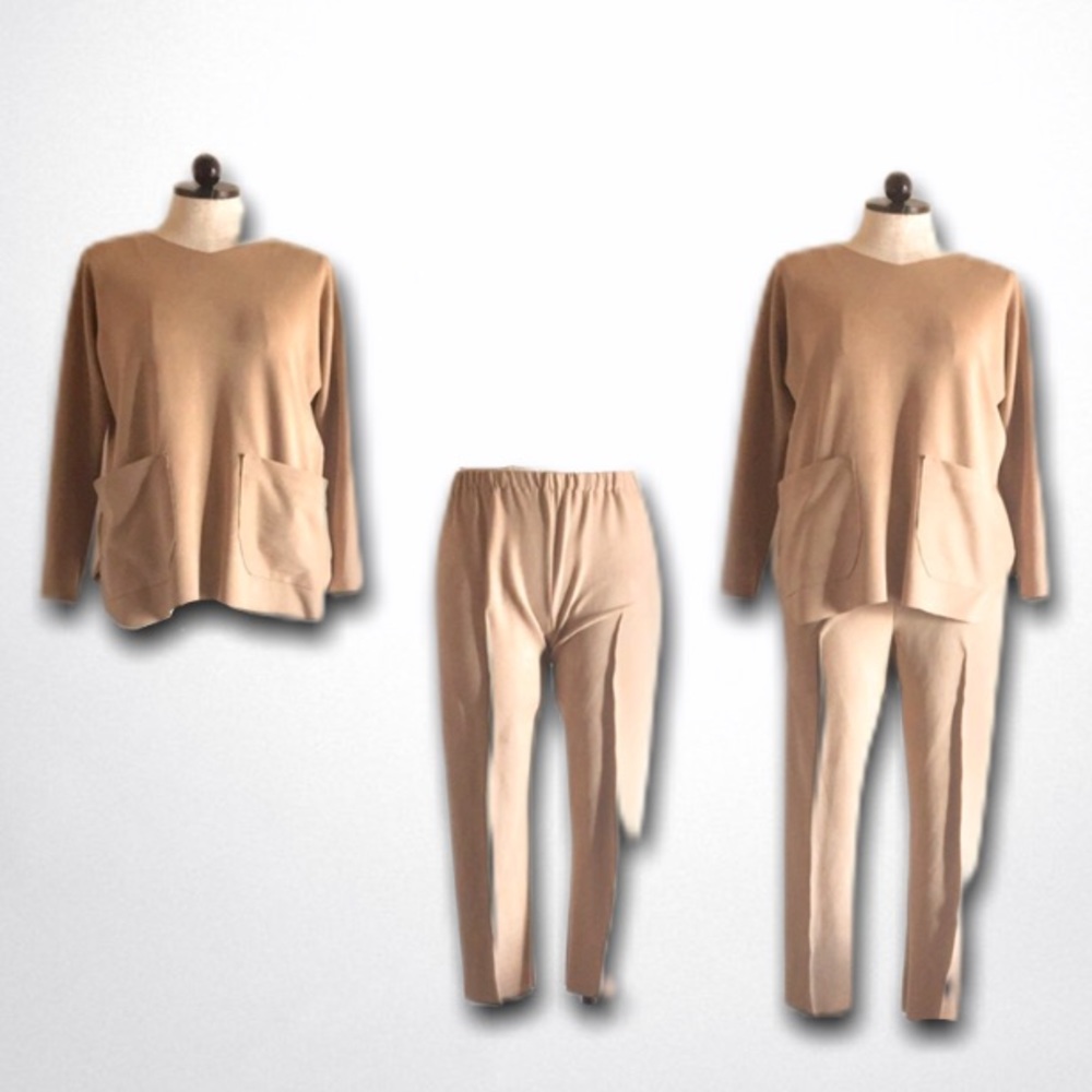 Plush Vegan Suede Suit Set Luxurious size 1x-2x